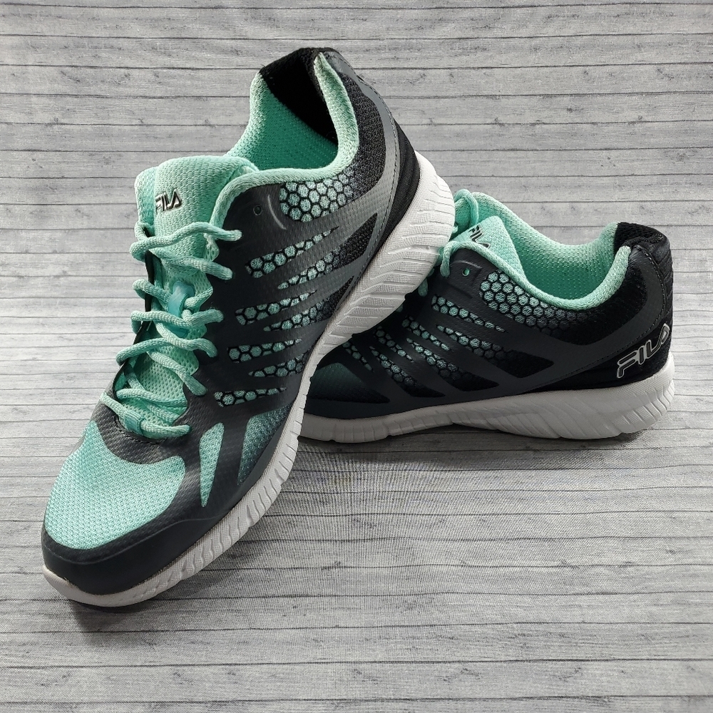 Fila Green Gray Running Shoes Sneakers Memory Speedstride 5RW00022-057 Size 9.5